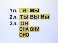 Набор магнитных карточек "Личные местоимения" (фон жёлтый) - fgospostavki.ru - Муравленко