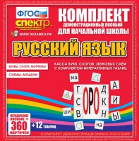 Динамические раздаточные пособия. Русский язык (комплект демонстрационных материалов). Касса букв, слогов, звуковых схем с набором интерактивных таблиц. - fgospostavki.ru - Муравленко