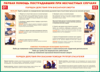 Таблица "Порядок действий при внезапной смерти" (100х140 сантиметров, винил) - fgospostavki.ru - Муравленко