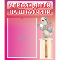 Стенд "Список на шкафчики" - fgospostavki.ru - Муравленко