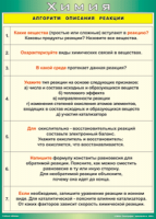Таблица "Алгоритм описания реакции" (100х140 сантиметров, винил) - fgospostavki.ru - Муравленко