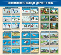 Стенд "Безопасность на воде, дороге, в лесу" - fgospostavki.ru - Муравленко