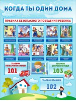 Стенд "Когда ты один дома" - fgospostavki.ru - Муравленко
