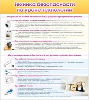 Стенд "Техника безопасности на уроке технологии" - fgospostavki.ru - Муравленко