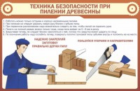 Стенд "Техника безопасности при пилении древесины" - fgospostavki.ru - Муравленко