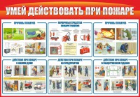 Стенд "Умей действовать при пожаре" - fgospostavki.ru - Муравленко