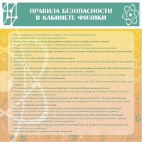 Стенд "Правила безопасности в кабинете физики" - fgospostavki.ru - Муравленко