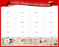 Стенд "Уголок гражданской обороны" - fgospostavki.ru - Муравленко