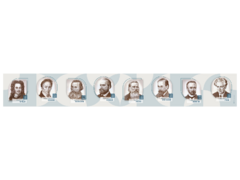 Стенд-лента "Выдающиеся ученые-историки" - fgospostavki.ru - Муравленко
