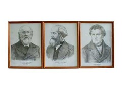 Портреты выдающихся физиков (деревянная рамка, под стеклом) - fgospostavki.ru - Муравленко