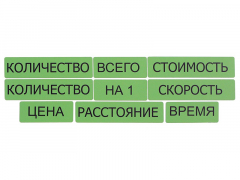 Набор магнитных карточек "Опорные слова к задачам" (зеленый) - fgospostavki.ru - Муравленко