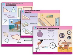 Комплект таблиц "Математика. Знакомство с геометрией" (6 таблиц, формат А1, ламинированные) - fgospostavki.ru - Муравленко