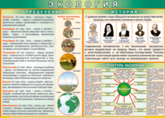 Таблица "Экология. Определения и история" (100х140 сантиметров, винил) - fgospostavki.ru - Муравленко