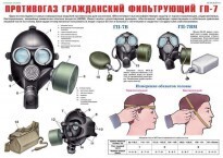 Комплект плакатов "Средства защиты органов дыхания. Противогазы, респираторы" - fgospostavki.ru - Муравленко