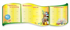 Стенд "Начальная школа" резной из 3-х частей - fgospostavki.ru - Муравленко