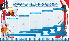 Стенд "Сдаем на норматив" Вариант 1 - fgospostavki.ru - Муравленко
