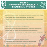 Стенд "Правила пожарной безопасности в кабинете физики" - fgospostavki.ru - Муравленко