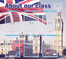 Стенд "About our class" - fgospostavki.ru - Муравленко