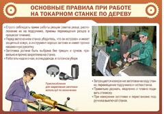 Стенд "Основные правила при работе на токарном станке по дереву" - fgospostavki.ru - Муравленко