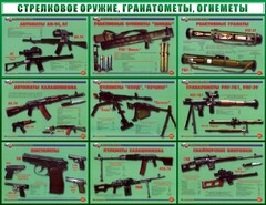 Стенд "Стрелковое оружие, гранатометы, огнеметы" Вариант 2 - fgospostavki.ru - Муравленко