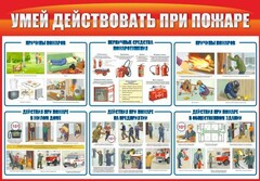 Стенд "Умей действовать при пожаре" - fgospostavki.ru - Муравленко