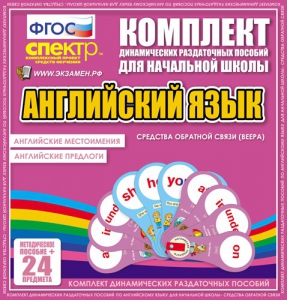 Динамические раздаточные пособия. Английский язык (веера). Английские местоимения, английские предлоги. - fgospostavki.ru - Муравленко
