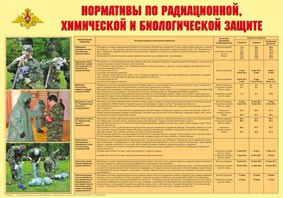 Плакат "Нормативы по радиационной, химической и биологической защите" - fgospostavki.ru - Муравленко
