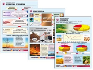 Комплект таблиц по географии "Экономика России" раздаточные (цветные, ламинированные, А4, 16 штук) - fgospostavki.ru - Муравленко