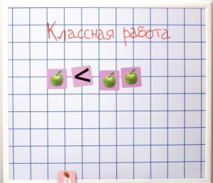 Магнитно-маркерная доска "Клетка" (86 см х 75 см) - fgospostavki.ru - Муравленко