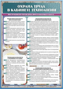 Стенд "Охрана труда в кабинете технологии" - fgospostavki.ru - Муравленко