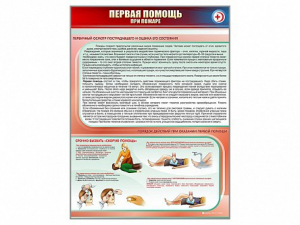 Стенд "Первая помощь при пожаре" - fgospostavki.ru - Муравленко