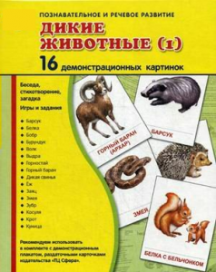 Демонстрационные карточки "Дикие животные (1)" - fgospostavki.ru - Муравленко