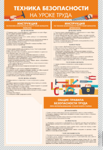 Стенд-уголок "Техника безопасности на уроках труда" - fgospostavki.ru - Муравленко