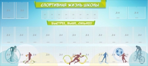 Стенд "Спортивная жизнь школы" - fgospostavki.ru - Муравленко