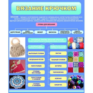 Стенд "Вязание крючком" - fgospostavki.ru - Муравленко