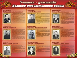 Стенд "Учителя-участники Великой Отечественной войны" - fgospostavki.ru - Муравленко
