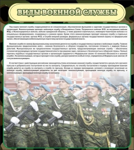 Стенд "Виды военной службы" - fgospostavki.ru - Муравленко