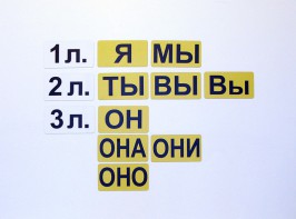 Набор магнитных карточек "Личные местоимения" (фон жёлтый) - fgospostavki.ru - Муравленко