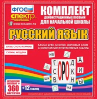 Динамические раздаточные пособия. Русский язык (комплект демонстрационных материалов). Касса букв, слогов, звуковых схем с набором интерактивных таблиц. - fgospostavki.ru - Муравленко