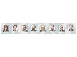 Стенд-лента "Выдающиеся ученые-историки" - fgospostavki.ru - Муравленко