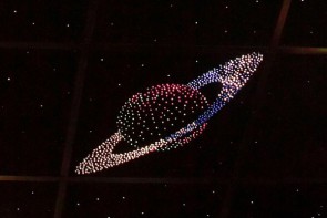 Потолок "Звездное небо с анимационным фибероптическим эффектом сатурн" - fgospostavki.ru - Муравленко