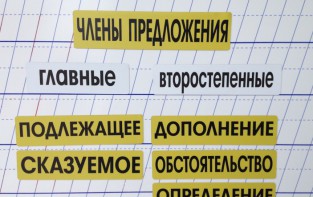 Набор магнитных карточек "Члены предложения" (фон жёлтый) - fgospostavki.ru - Муравленко