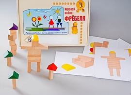 Игровой набор Фребеля "Конструктор деревянный без соединений-3" (Серия "Эксперимент") - fgospostavki.ru - Муравленко