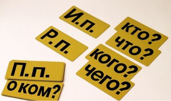 Набор магнитных карточек "Падежи" (фон жёлтый) - fgospostavki.ru - Муравленко