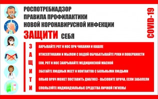 Плакат "Правила профилактики коронавируса" - fgospostavki.ru - Муравленко