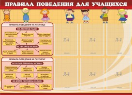 Стенд "Правила поведения для учащихся" - fgospostavki.ru - Муравленко