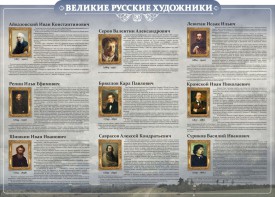 Стенд "Великие русские художники" - fgospostavki.ru - Муравленко
