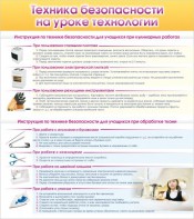 Стенд "Техника безопасности на уроке технологии" - fgospostavki.ru - Муравленко