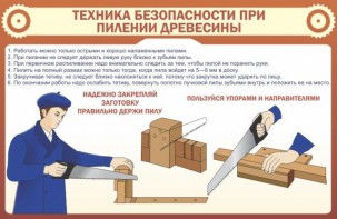 Стенд "Техника безопасности при пилении древесины" - fgospostavki.ru - Муравленко