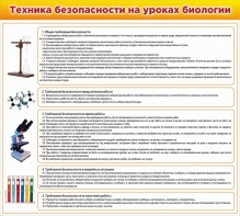 Стенд "Техника безопасности на уроках биологии" Вариант 2 - fgospostavki.ru - Муравленко